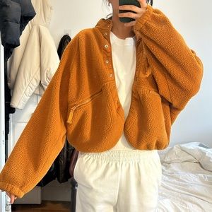 Free People Hit the Slopes Jacket in Russet Orange- Size L